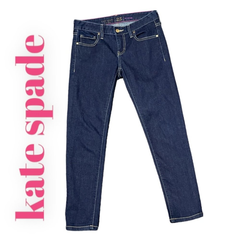 Kate Spade Jeans Broome Street Deep Blue Denim Jeans - Live Colorfully 25